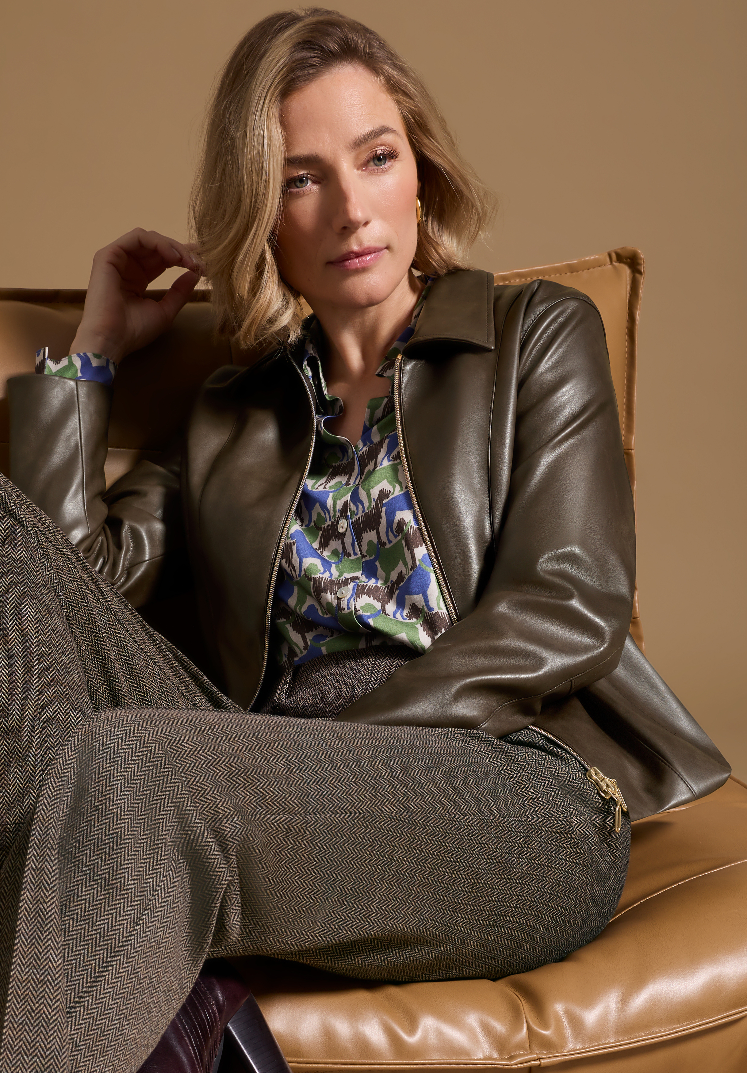 Lederimitat-Blazer ANNA