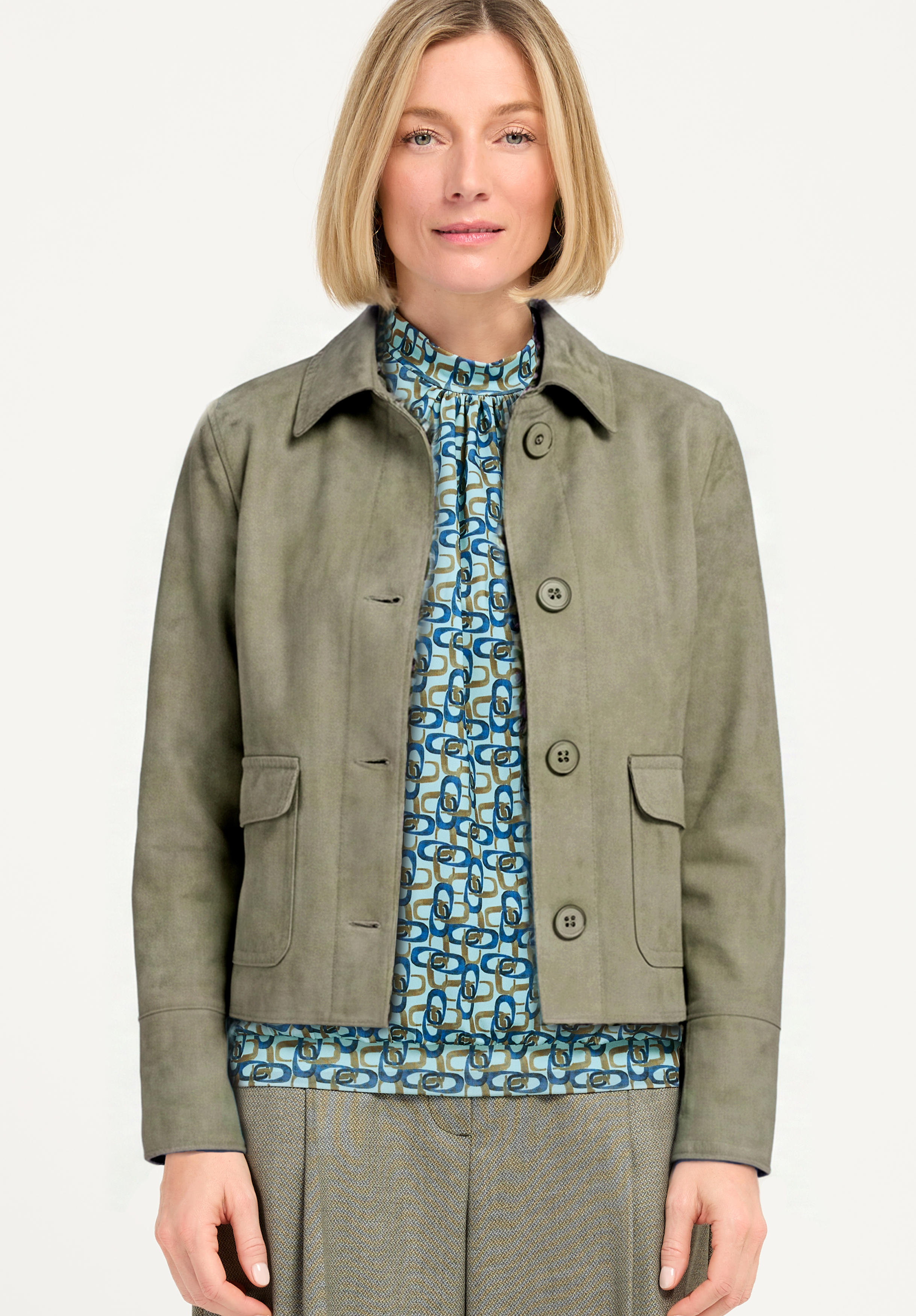 Lederimitat-Blazer KATHERIN