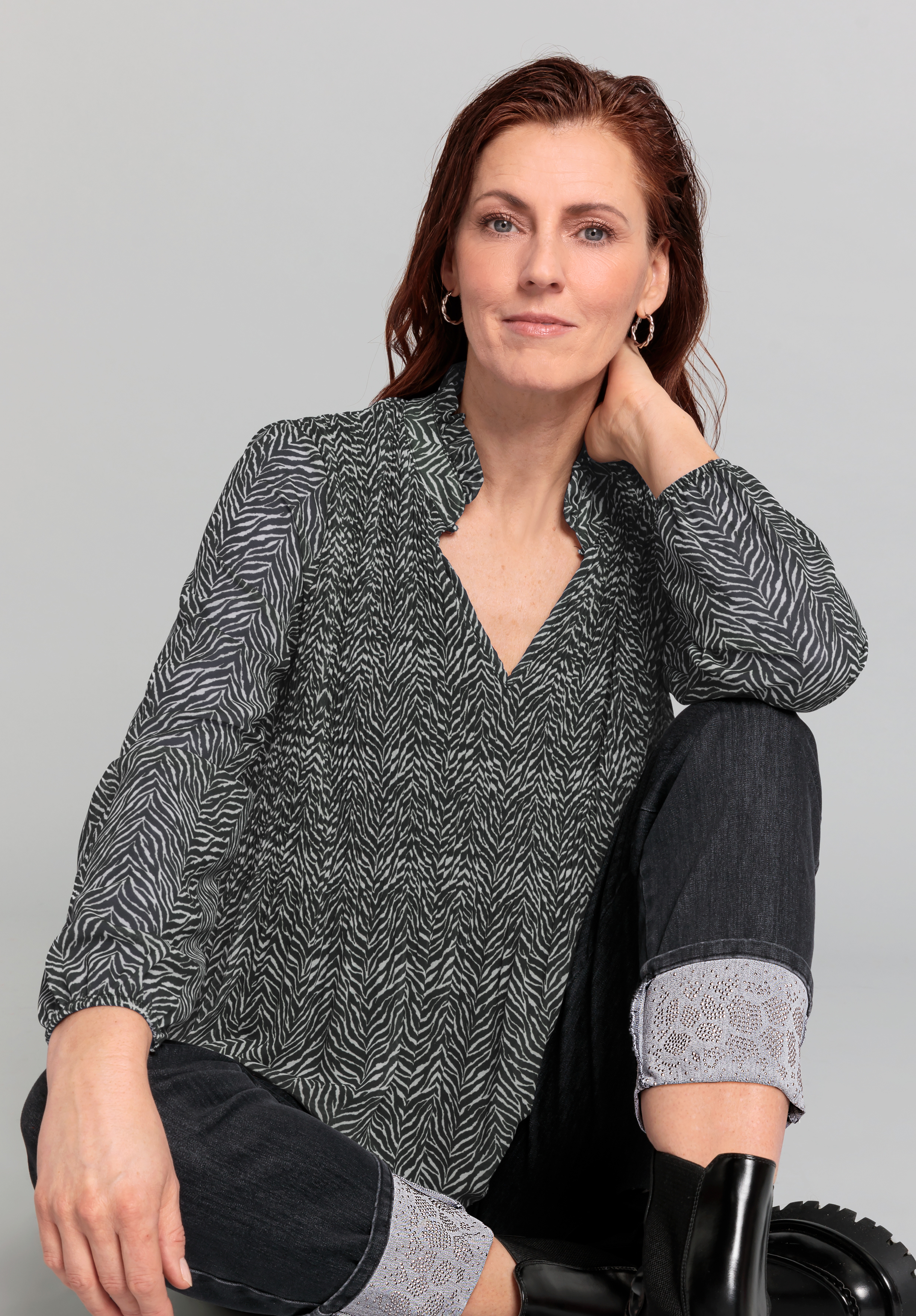 Plisseebluse DORETTE